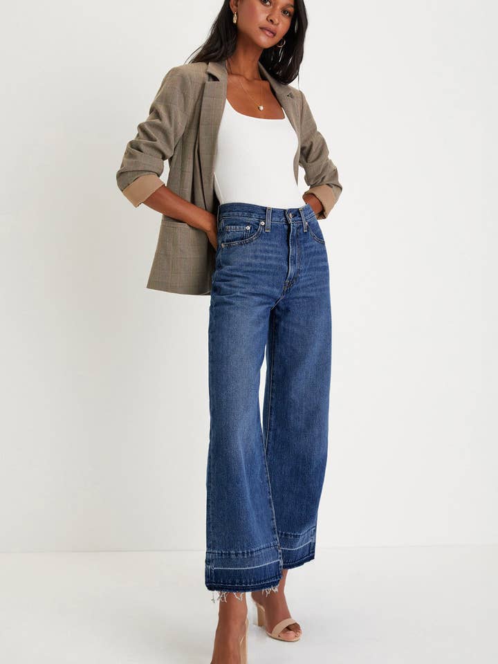 Lovesoft - Venta al por mayor Vaqueros - Mujer - Vaqueros de pierna recta suelta de cintura alta en bruto18