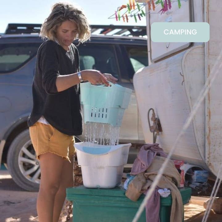 Strucket - Wholesale Laundry Basket - Strucket 19L (5 Gallon) Strainer Bucket – 6 Pack Aqua16