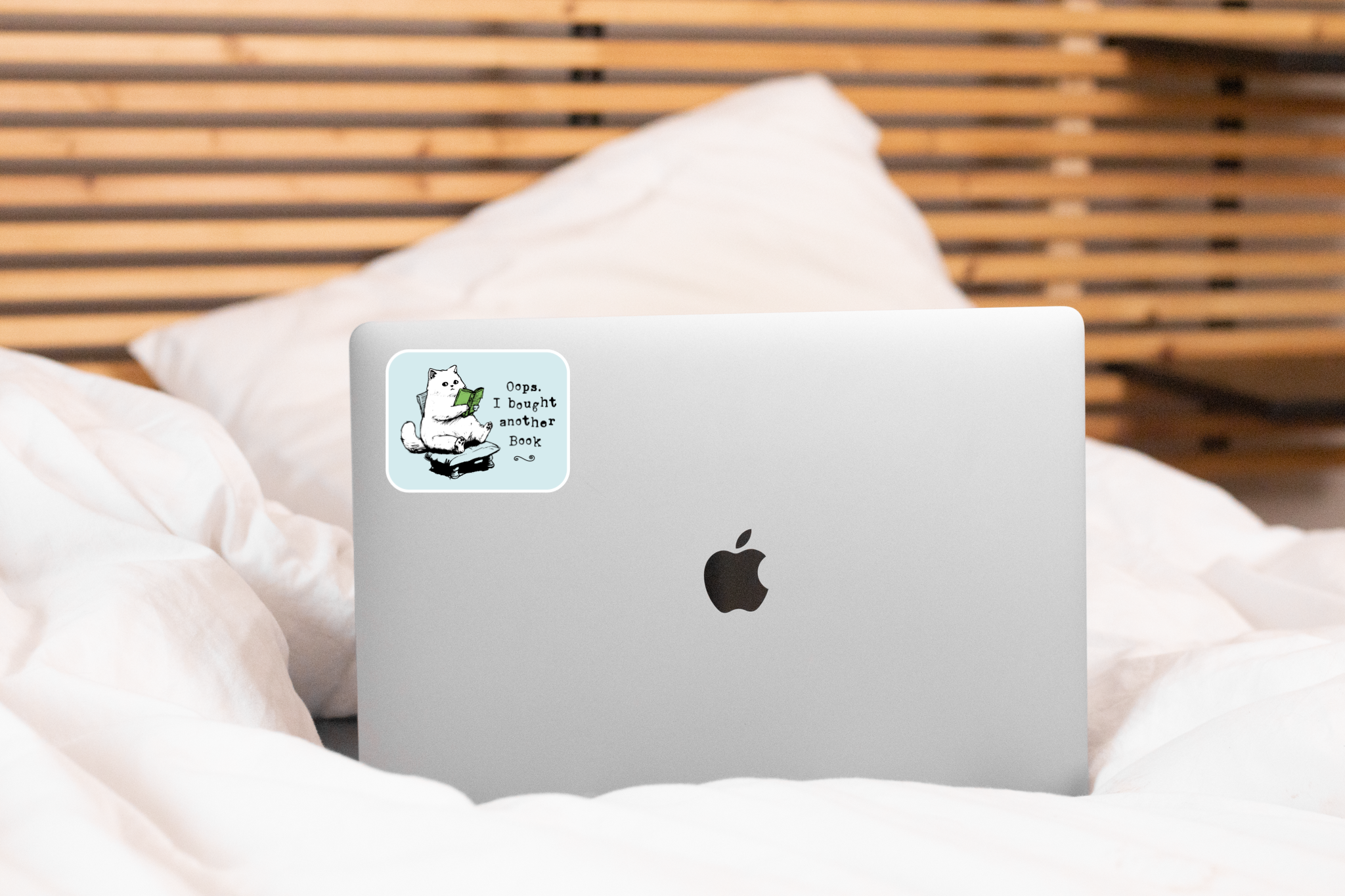 Yarnival - Wholesale Sticker - Oops I Bought Another Book Sticker - cat, cute, funny, shop2