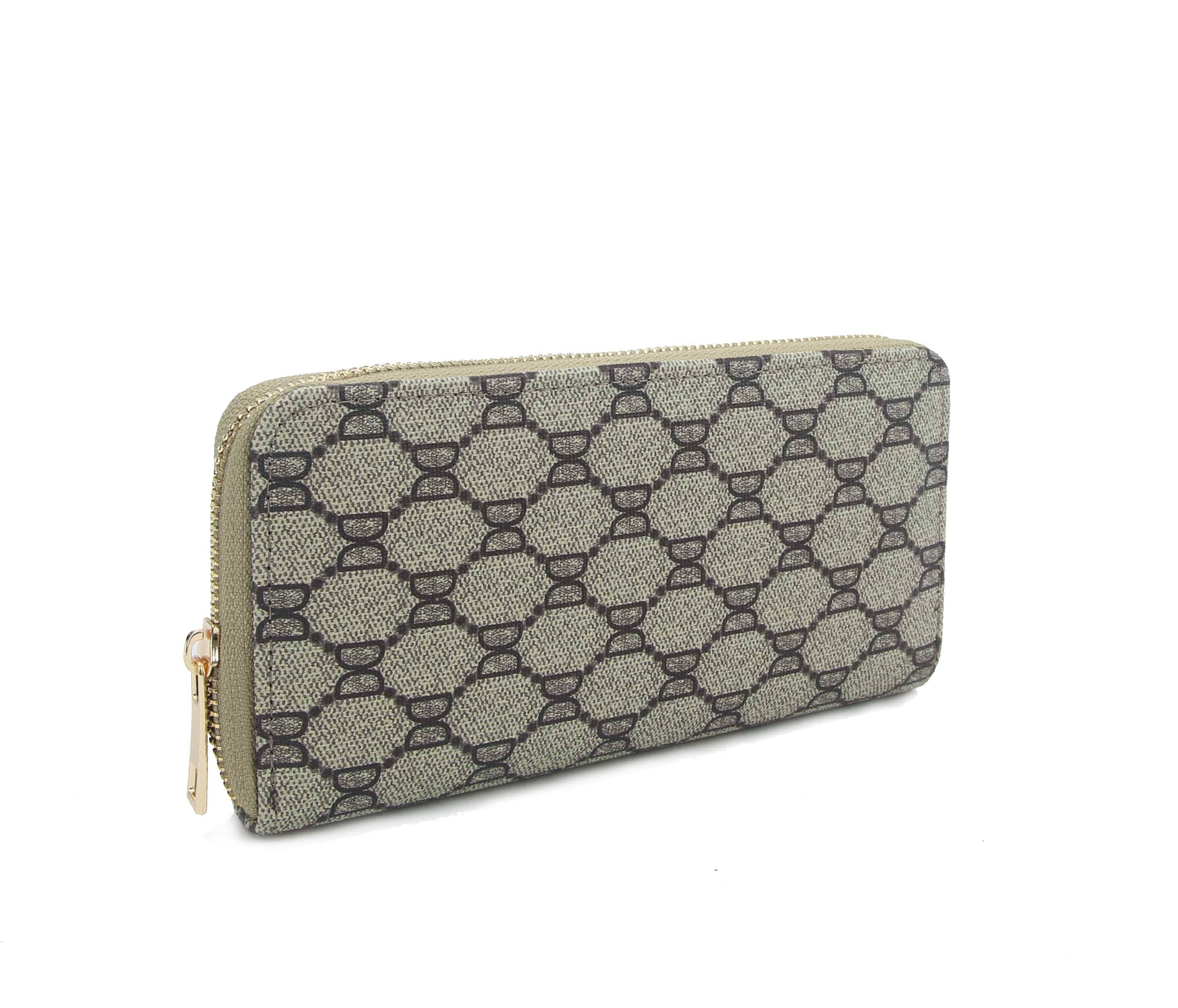 Handbag Factory Corp - Wholesale Wallet - Women's - Monogrammed Diamond Check Zip Around Wallet3