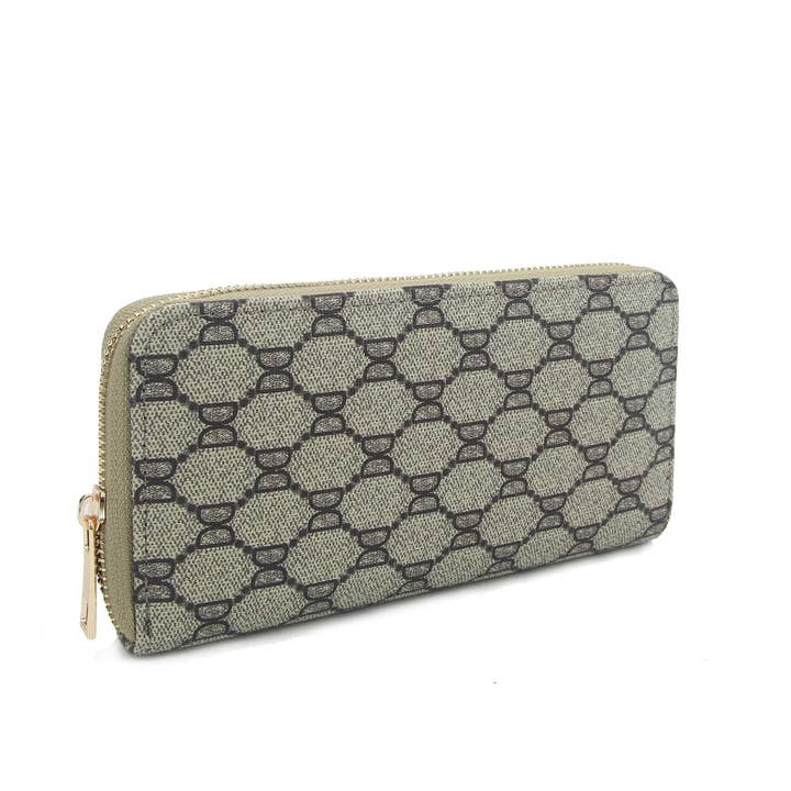 Handbag Factory Corp - Wholesale Wallet - Women's - Monogrammed Diamond Check Zip Around Wallet3