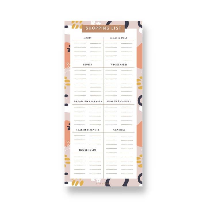 Bloc-notes Arty Shopping List pour la vente par Aire Avenue