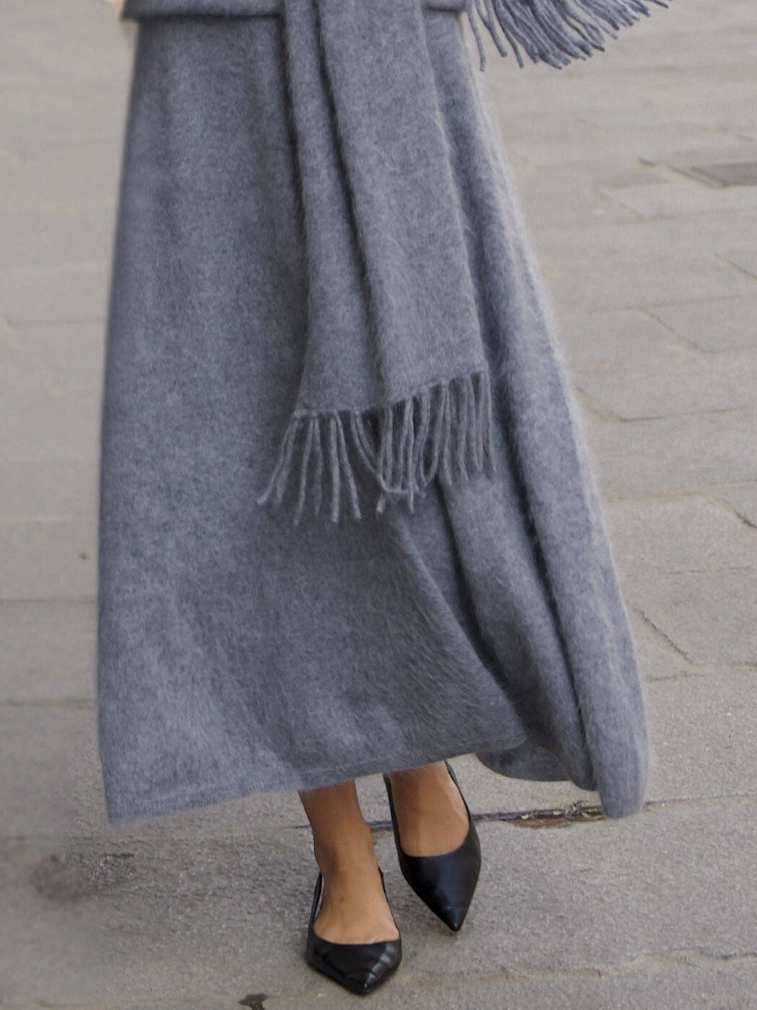 Bel Cashmere S.C. - Wholesale Skirt - Women's - Madison Cashmere Skirt Grey1