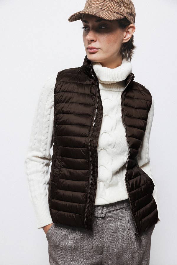 Lanidor - Wholesale Outerwear Vest - Women's - Plain Quilted Vest (423542-22)1