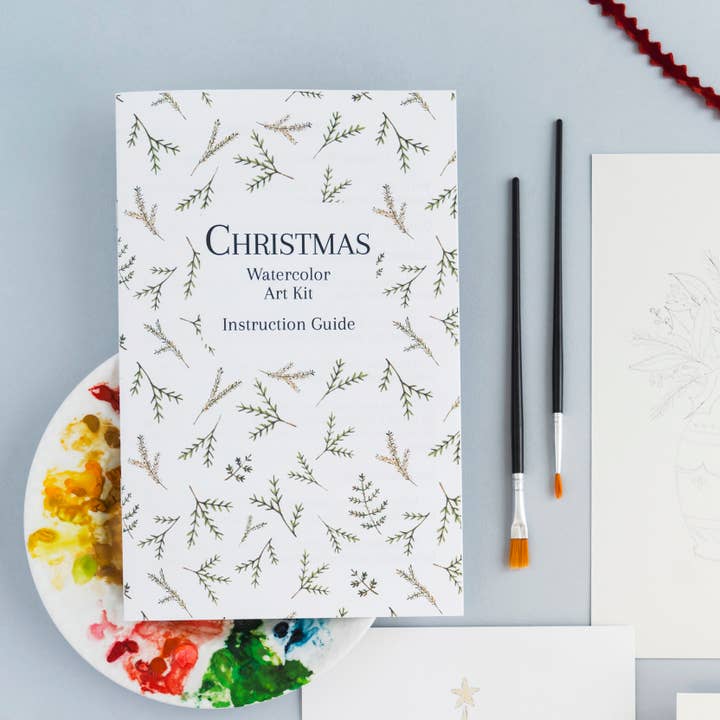 Christmas Watercolor Art Kit for wholesale by Tulip Design Company