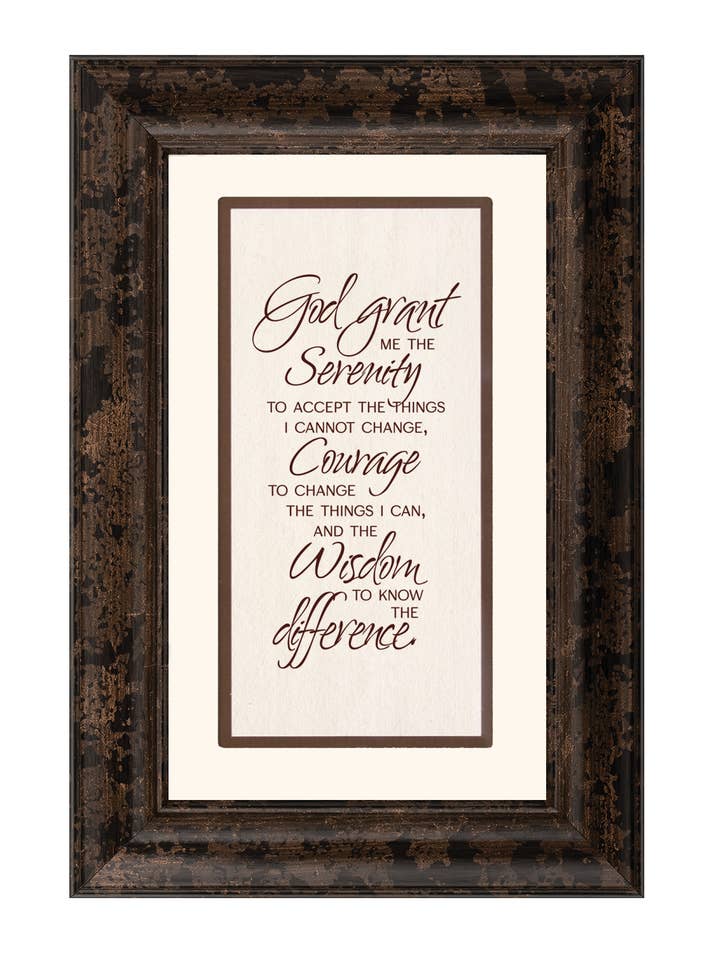 Serenity Prayer - tradities ingelijste kunst 8,5 X 12,5 voor wholesale door Dexsa