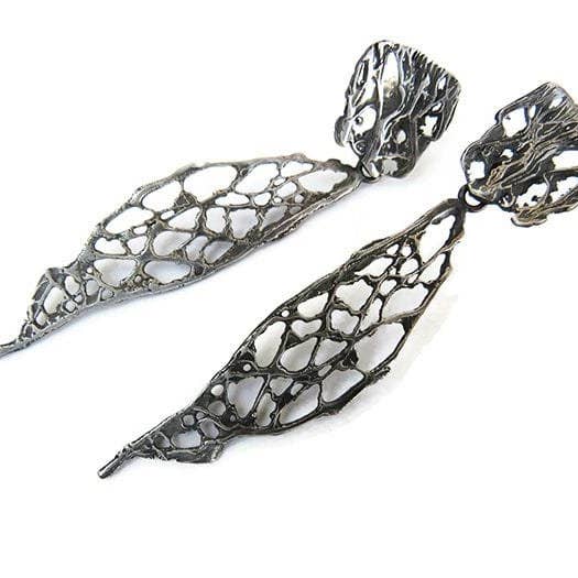 Kimya Joyas - Wholesale Dangle Earrings - Natural Pattern Long Earrings3