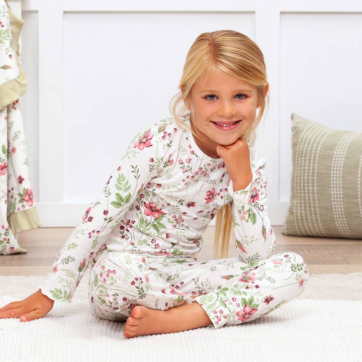 Conjunto de Pijama de Bambú para Niña Pretty Petals - Mamá y Yo para venta al por mayor de Tesa Babe