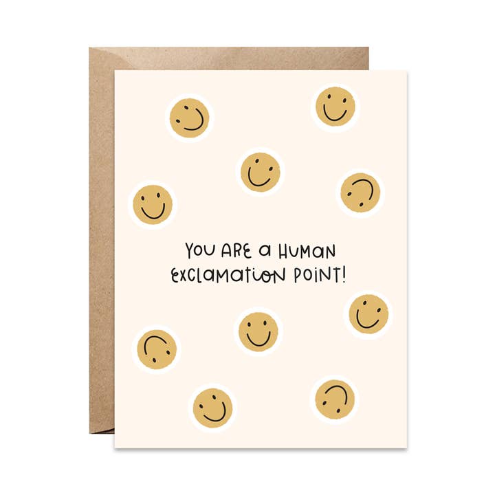 Human Exclamation Point Card for wholesale by pixel paper hearts
