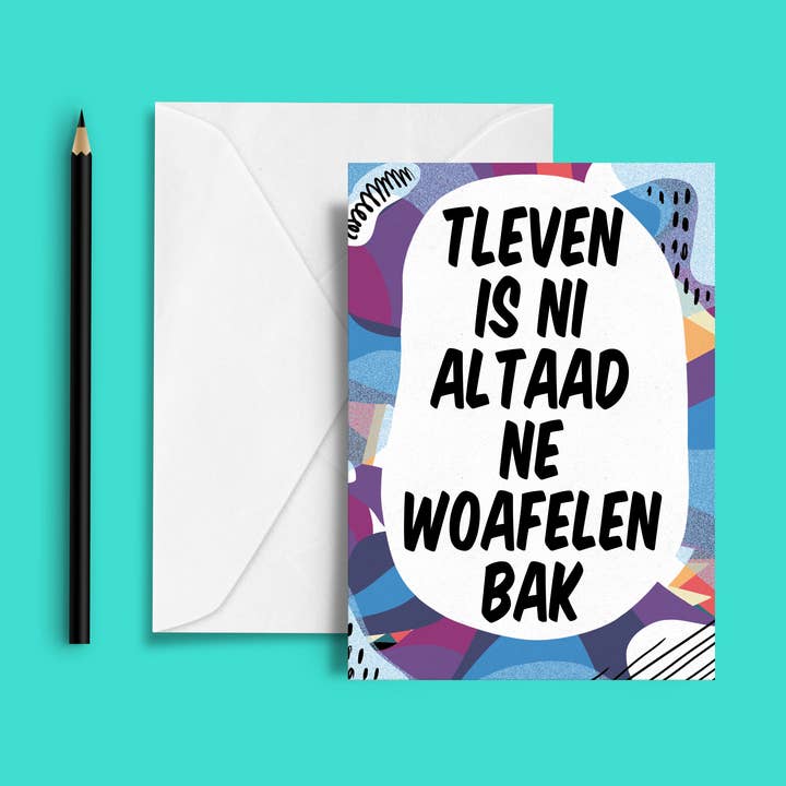 woafelenbak - wenskaart tante Colette voor wholesale door Studio Frits