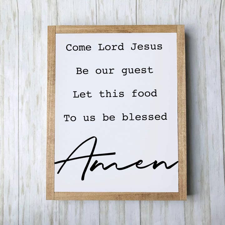 Come Lord Jesus Prayer Sign for wholesale by The Nest Designs
