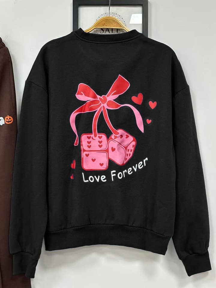 Rosa Clothing - Wholesale Top & Pant Set (NOT Loungewear) - Women's - Hearts Leisure Letter Print Long SleeveSweatshirt Set12