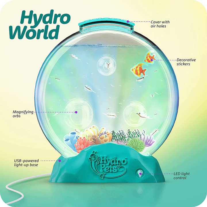 Dan&Darci - Wholesale Classic Toy - Kids - HydroPets Live Sea Pets Habitat Kit, Light Up Tank1