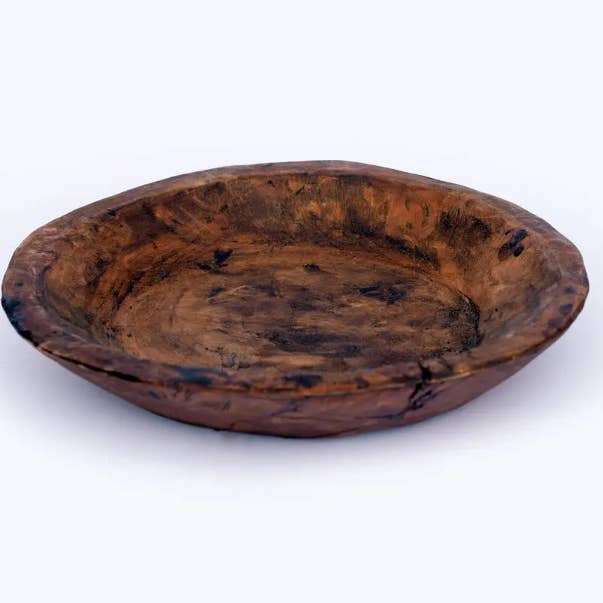 Rustic Farm - Wholesale Decorative Plate/Dish/Bowl - Large Round Bowl, Handmade, Farmhouse Décor #B