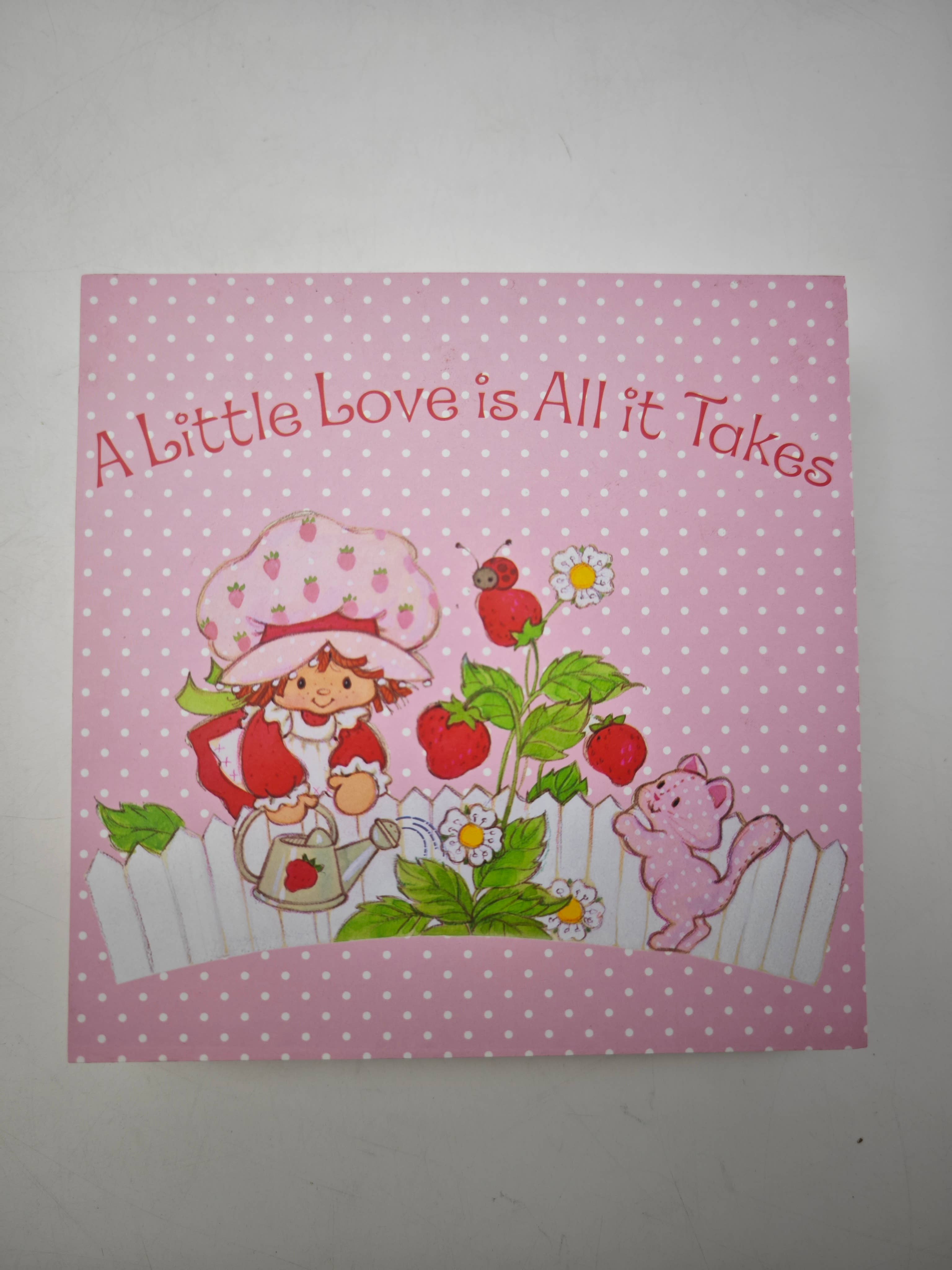 Silver Buffalo - Vente Pancarte - Enseigne murale en boîte "Strawberry Shortcake A Little Love" 15x15x3,8 cm1
