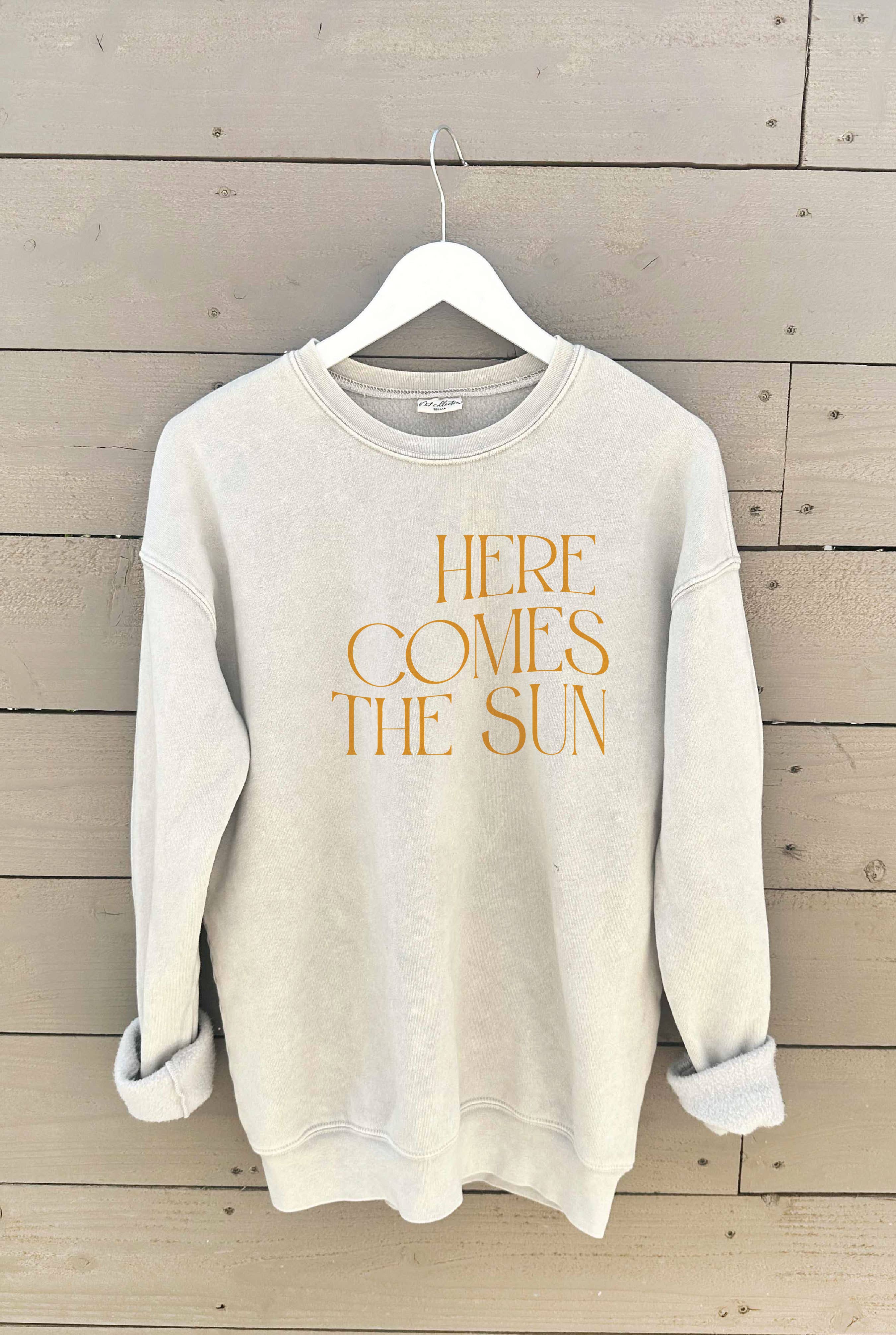 OAT COLLECTIVE - Wholesale Graphic Sweatshirt - Women's - HERE COMES THE SUN Mineral Graphic Sweatshirt2