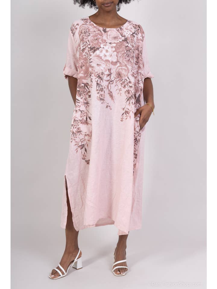 Shyloh - Wholesale Dress - Women's - Floral linen dress 14956