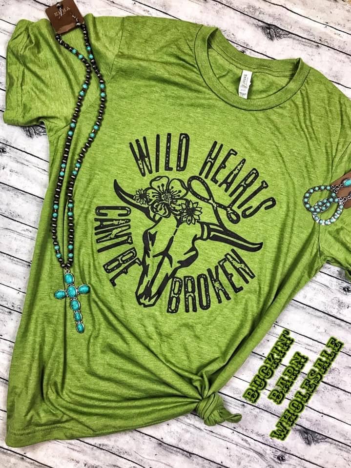 Buckin Barn Wholesale - Wholesale Screen printed t-shirt – Women′s - Wild Hearts Can't Be Broken0