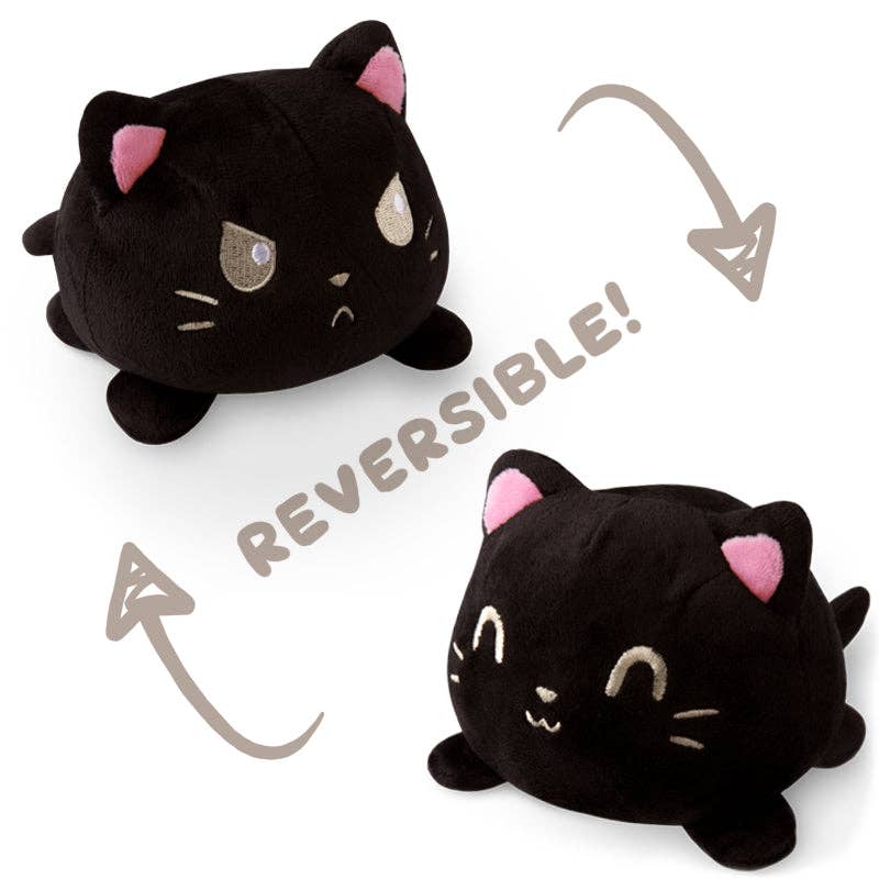 TeeTurtle - Wholesale Stuffed/Plush Toy - Kids & Baby - TeeTurtle Reversible Cat Plushie (Black)0