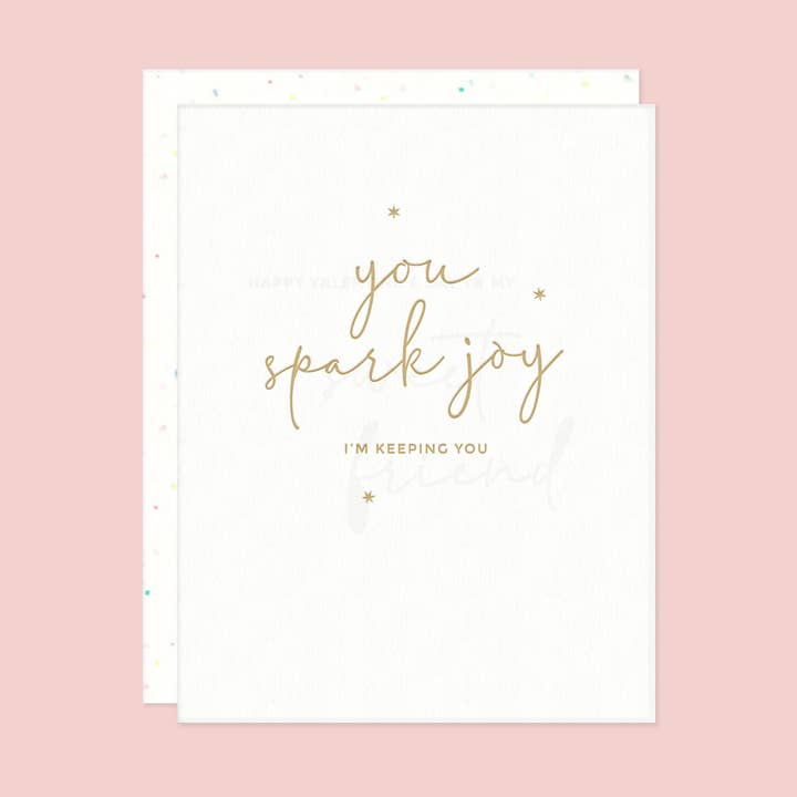 Missive - Wholesale Love Card - You Spark Joy Letterpress Greeting Card0