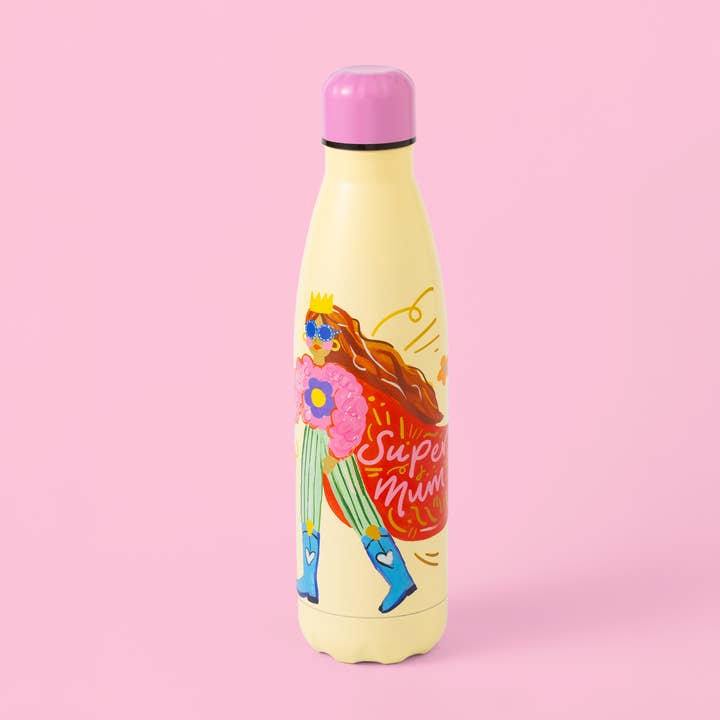 Super Mum Water Bottle for wholesale by Eleanor Bowmer