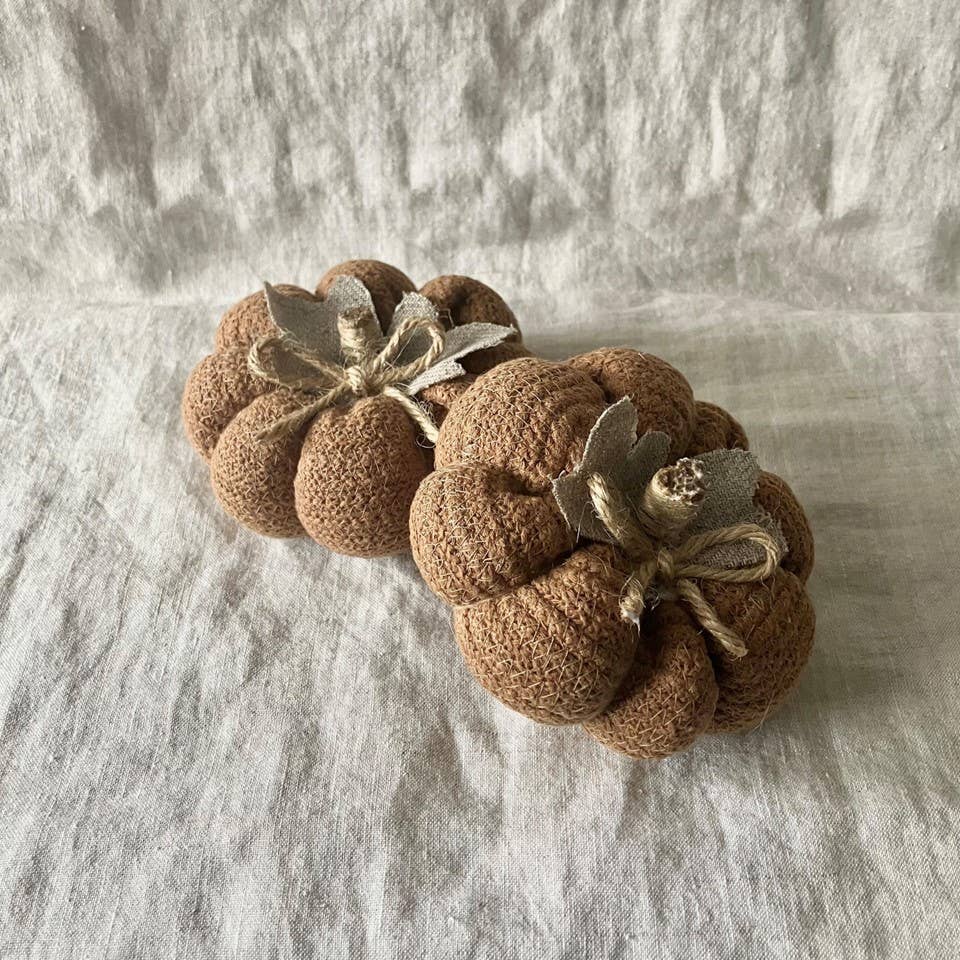 Artwork by Sandra Naufal - Wholesale Decorative Tabletop Object - Caramel Rope Pumpkin1