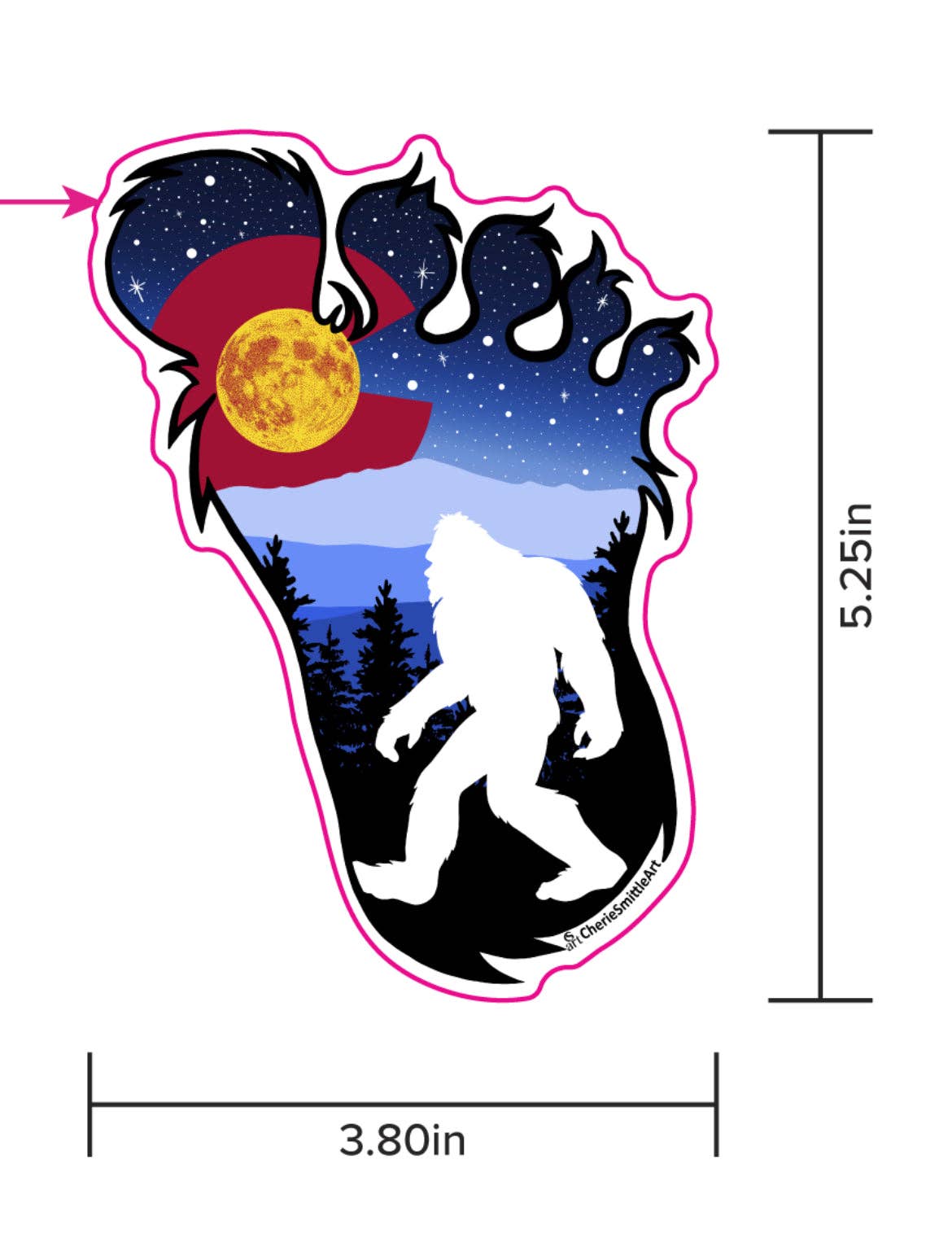 CherieSmittleArt - Wholesale Sticker - Level X Hide N Seek Master Colorado Bigfoot Sticker9