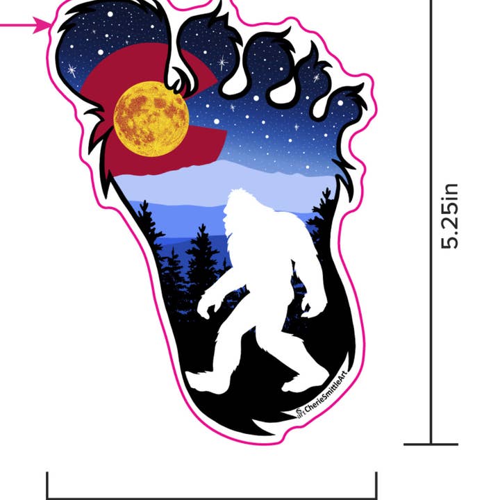 CherieSmittleArt - Wholesale Sticker - Level X Hide N Seek Master Colorado Bigfoot Sticker9