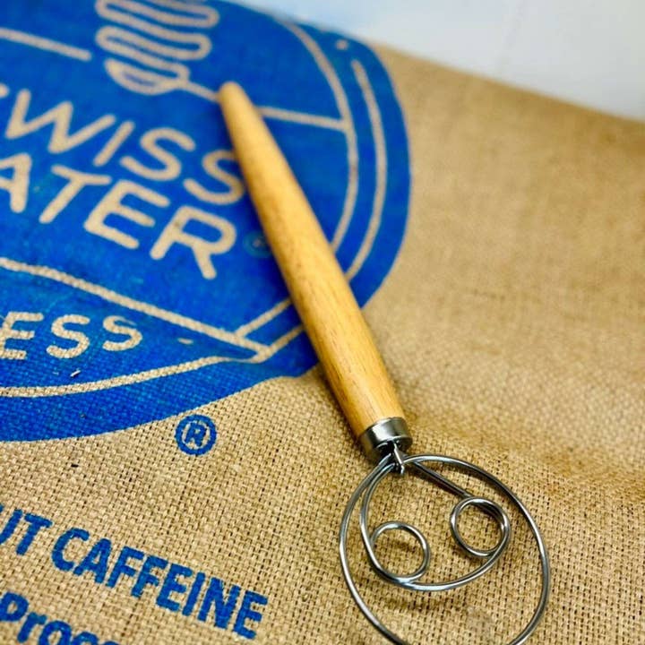 Sourdough by the Sea - Wholesale Whisk - Long Wood Handled Whisk 10 inch / 26 cm Stainless Steel 0