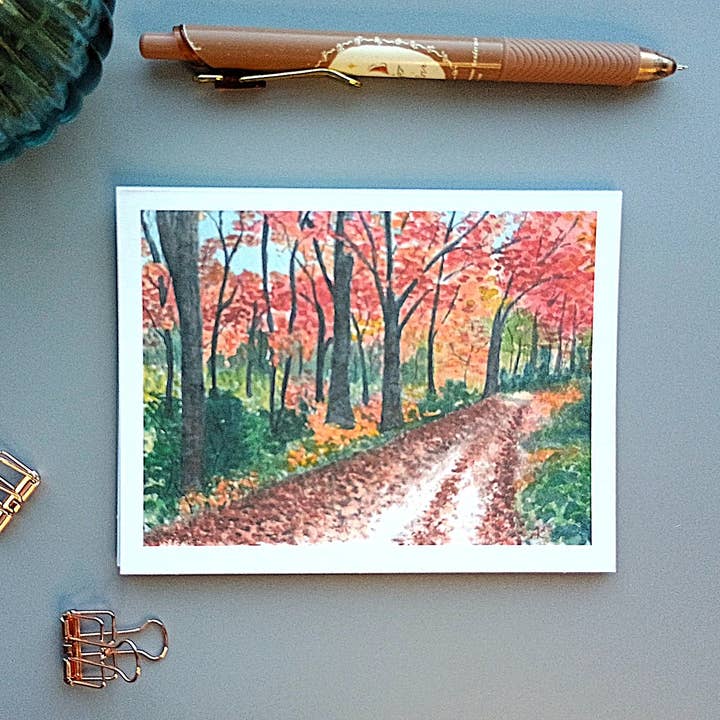 Kathryn Paul Fine Art - Wholesale Stationery/Notecard Set - Autumn Watercolor Notecard Set: Fall Foliage Art Cards1