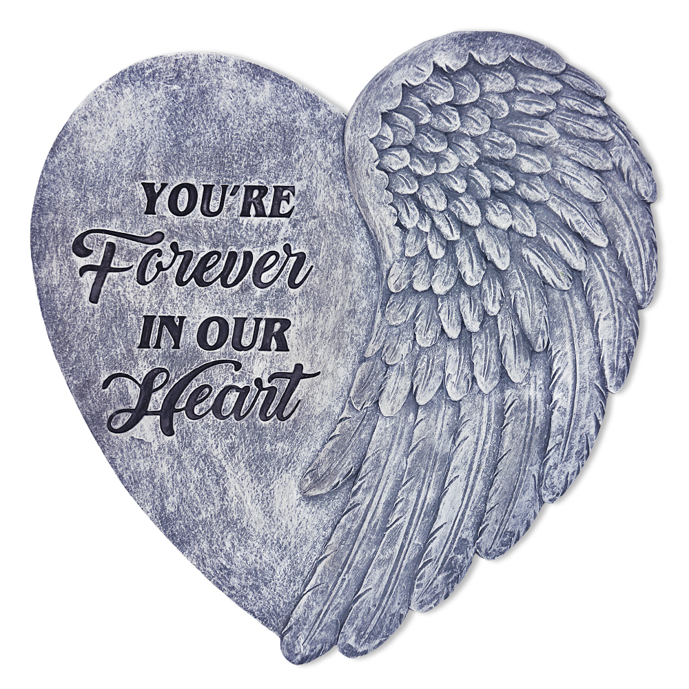OrnamentallyYou - Wholesale Stepping Stone - You’re Forever in Our Hearts Angel Wing Stepping Stone, 9.5" Garden Decorative Memorial Resin Figurine6