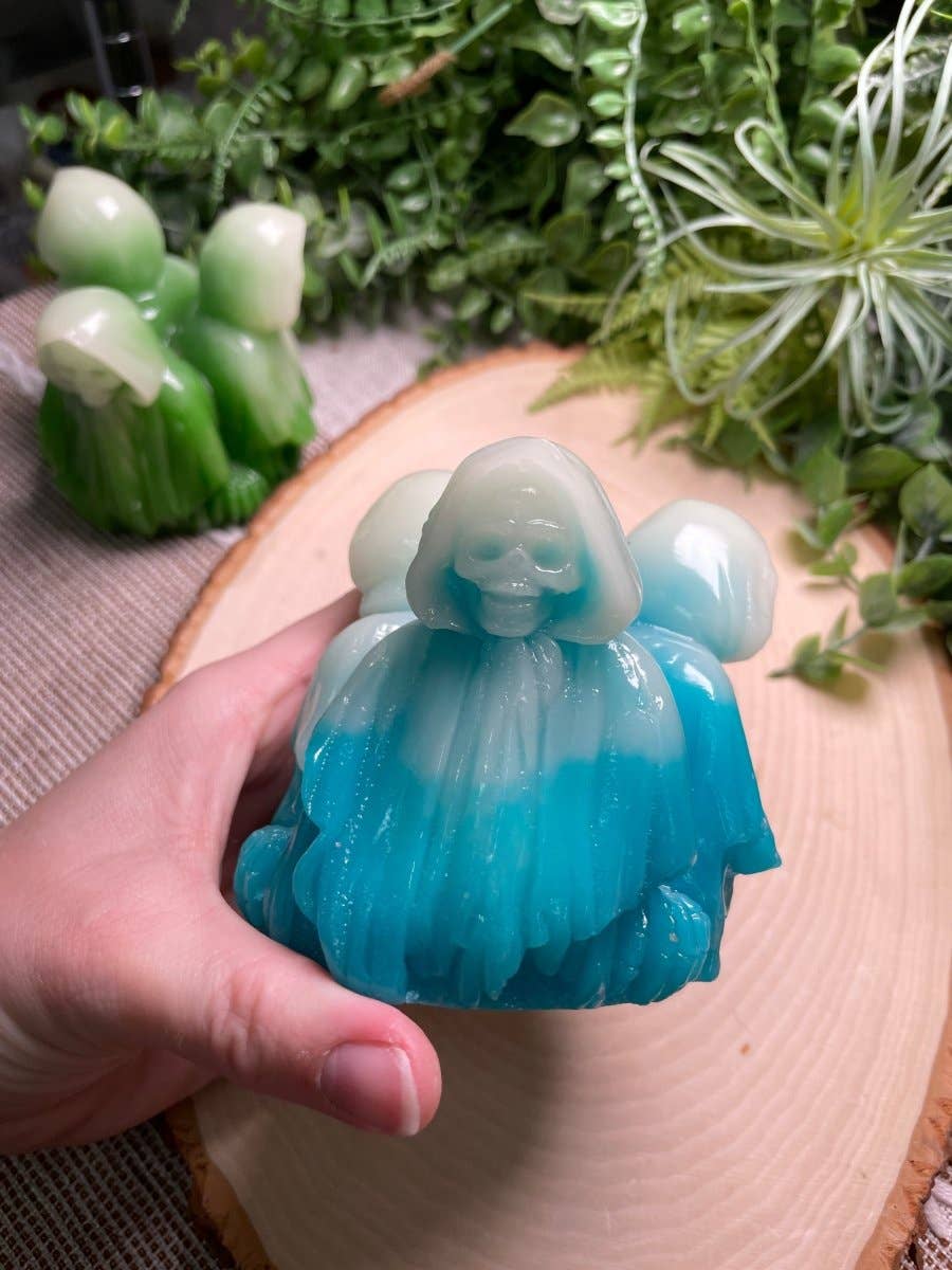 Copper Ashes - Wholesale Spiritual Stone/Crystal - Death Reaper Resin Sphere Holder4