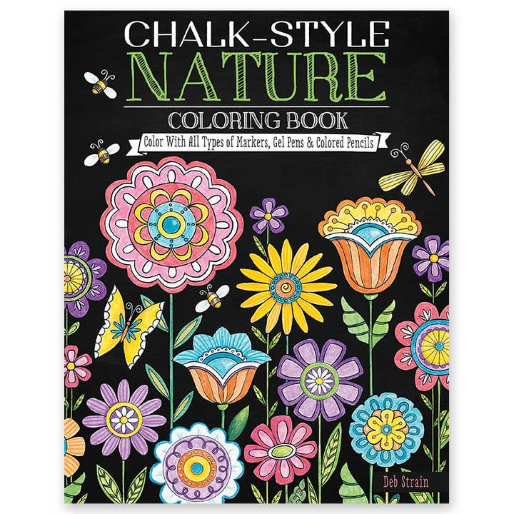 Coloring Book Chalk-Style - Nature for wholesale by Wellspring