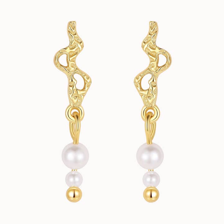 Nava Copenhagen - Wholesale Dangle Earrings - Avisa Earrings - Gold Plated0