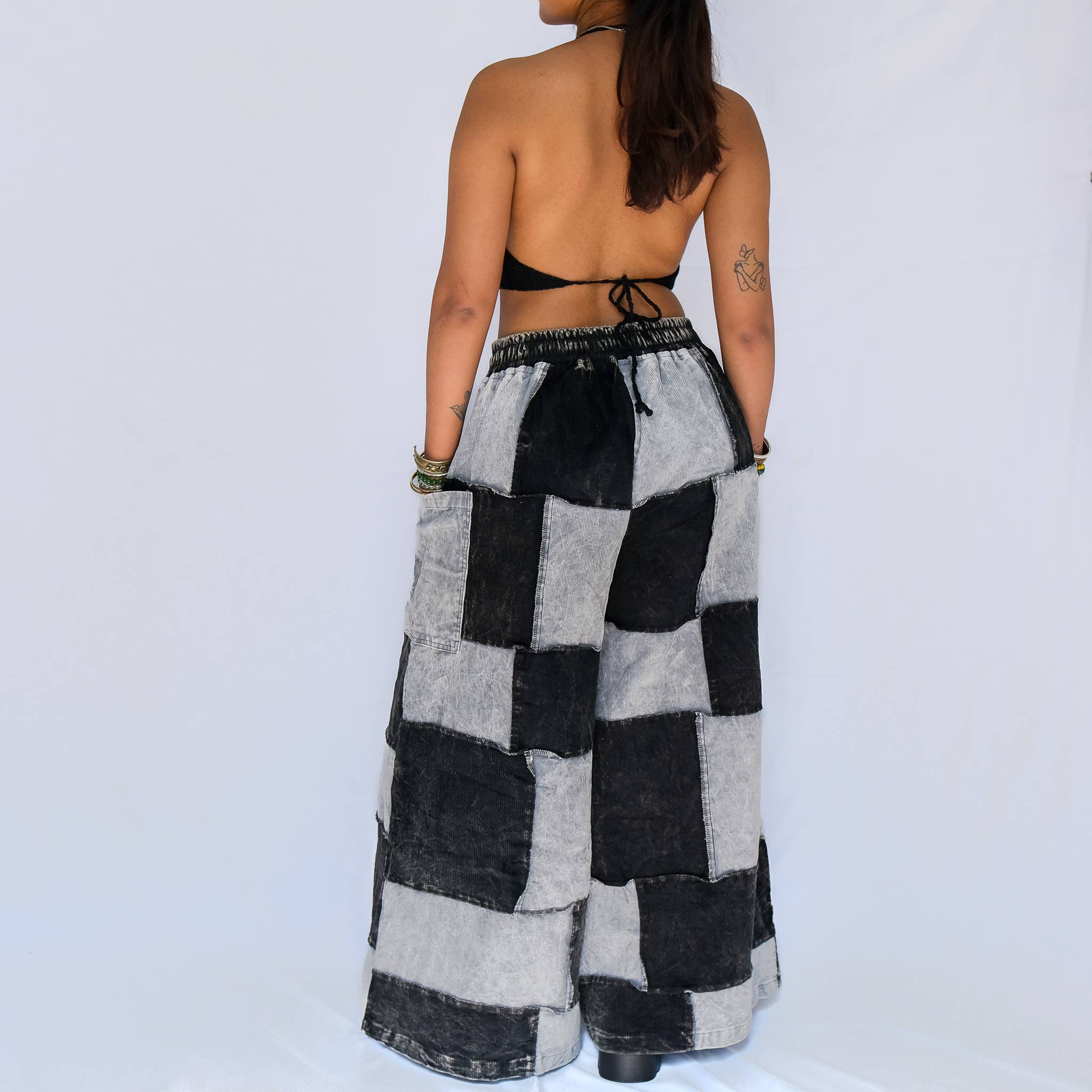 Karma Nepal Crafts - Wholesale Pants - Women's - Patchwork Corduroy Wide Leg Pants1