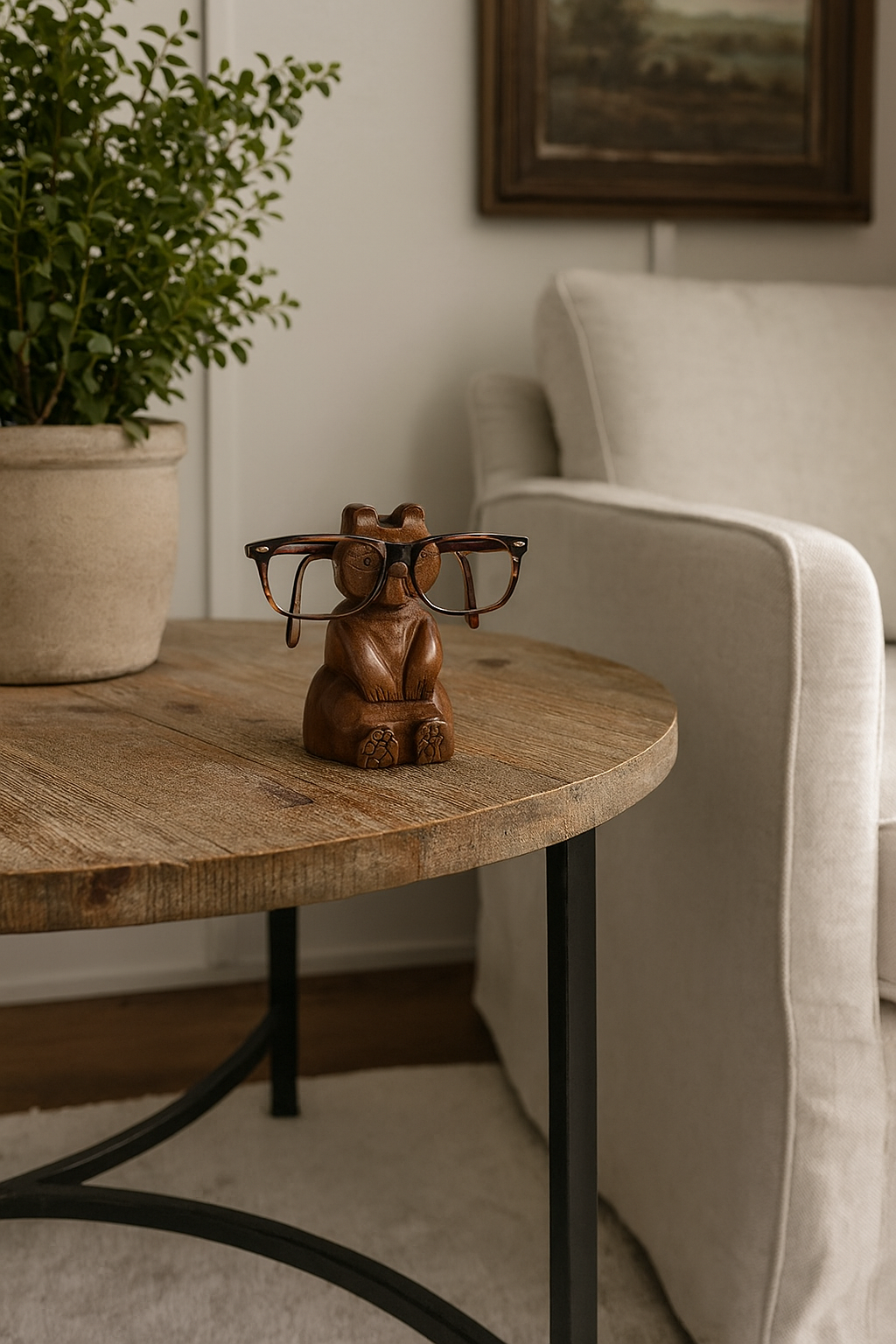 Matr Boomie Fair Trade - Venta al por mayor Funda/estuche para gafas - Unisex - Soporte para anteojos con forma de oso, madera de sheesham hecha a mano4