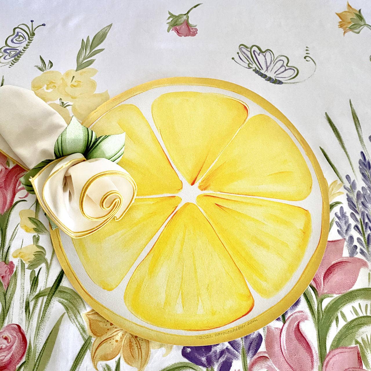 Carole Shiber Designs - Wholesale Placemat - Lemon Slice Placemat1