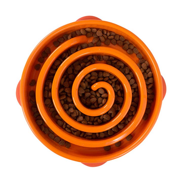 Outward Hound Fun Feeder Slo Bowl Orange Small for wholesale by Pet Palette Distribution