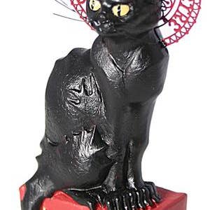 Museum Wholesale Inc - Wholesale Sculpture - Le Chat Noir Black Cat Statue by Steinlen