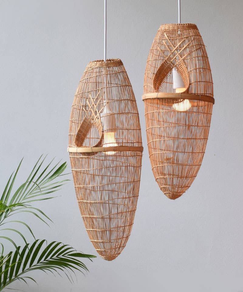 Lanna Passa - Vendita all'ingrosso Lampadario/lampada a sospensione - Lampada a sospensione in bambù Woven Cocoon0