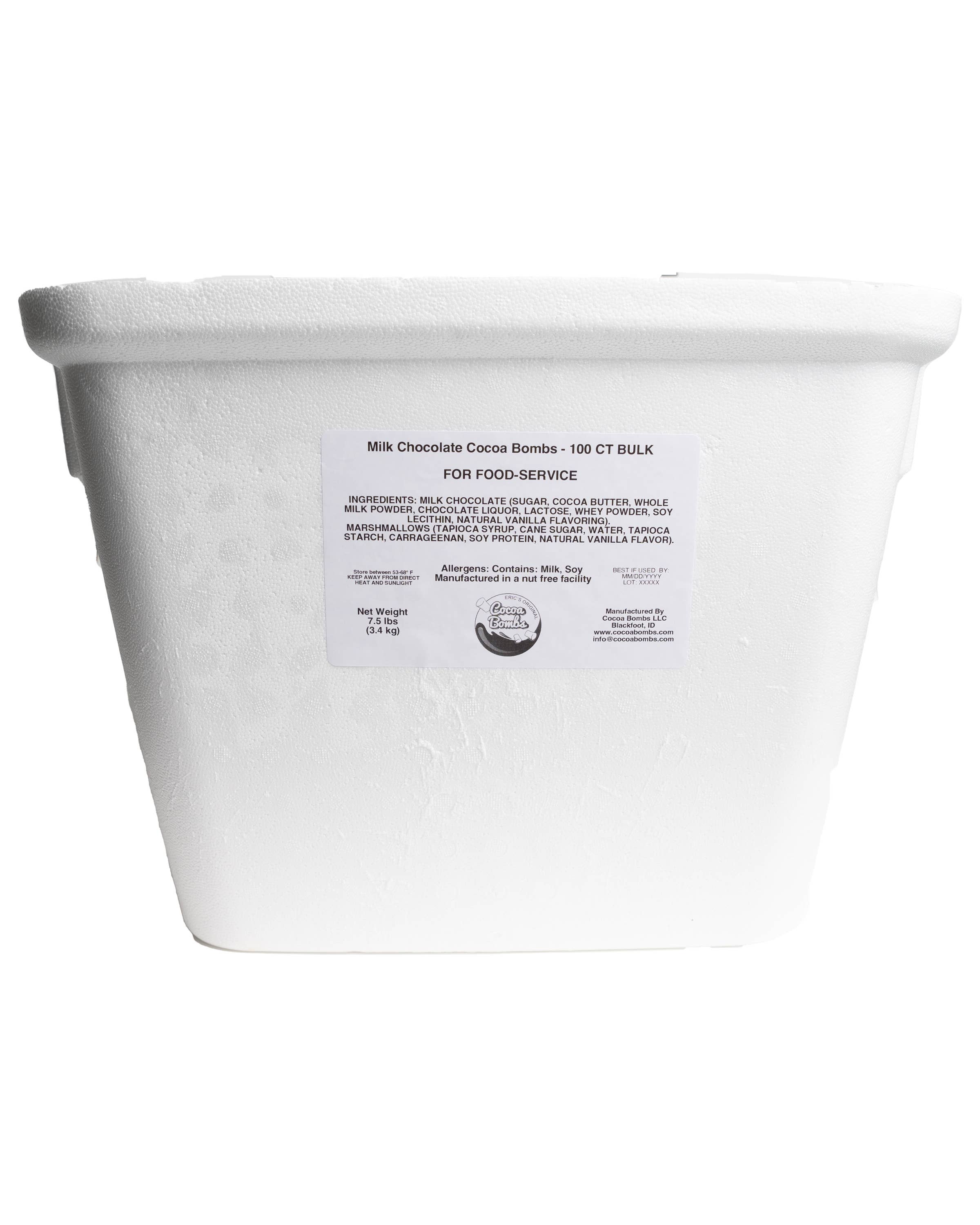 Cocoa Bombs™ - Wholesale Hot Cocoa Mix/Kit - 100 QTY Bulk Cocoa Bombs: Milk Chocolate with Mini Marsh5