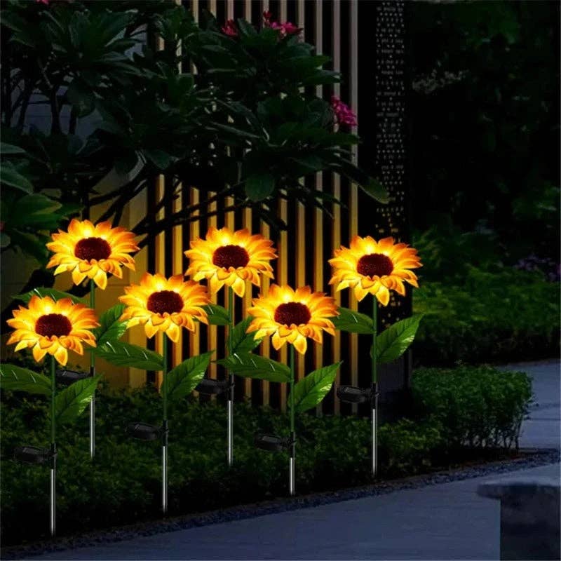 Kiyo Home – wholesale Garden/lawn stake – Solar Sunflowers 3-Piece Set14