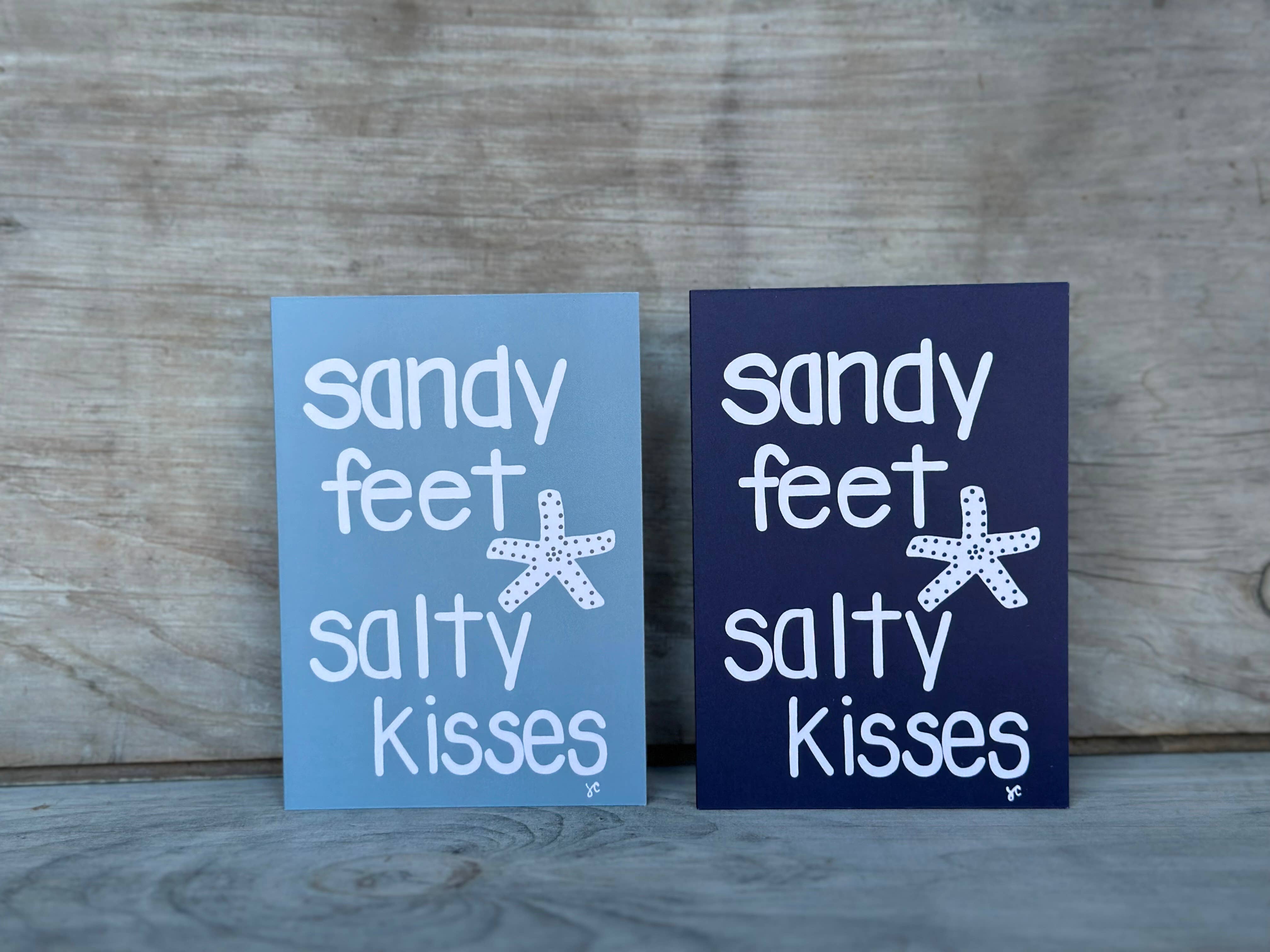 Citrus Daisy - Vendita all'ingrosso Biglietti di auguri generici - Carta Piedi Sabbiosi Baci Salati2