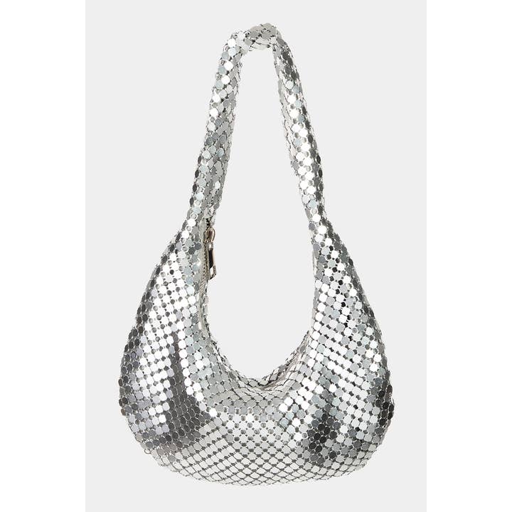 Collections by Fame Accessories - Wholesale Shoulder Bag - Women's - Sequin Disc Handbag