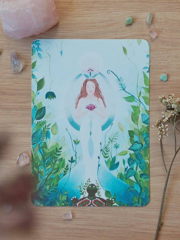 Konstvykort "Nikte Ha - Vattnets blomma" för wholesale av sieben lichter