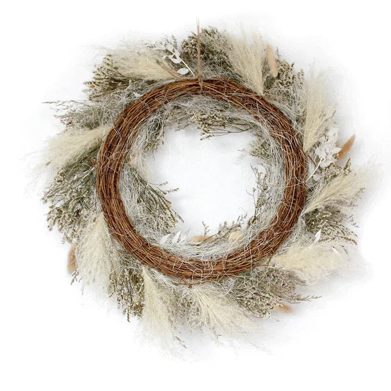 Lu home – wholesale Wreath – Lu home The Earthy Floral Wildflower Wreath - 22”7