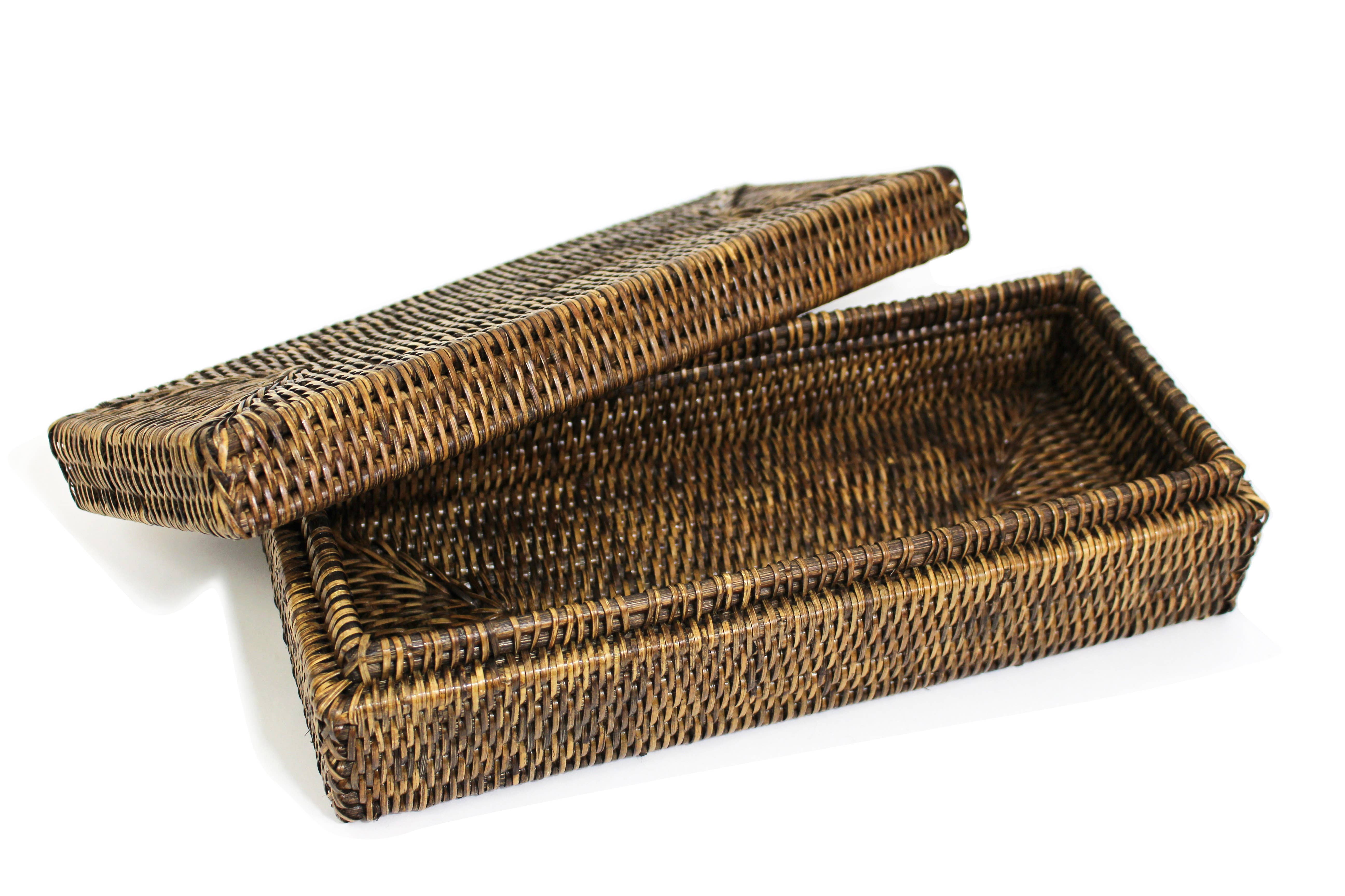 Matahari - Wholesale Decorative Box - Rectangular Long Box with Lid - AB 14x6x4'H3