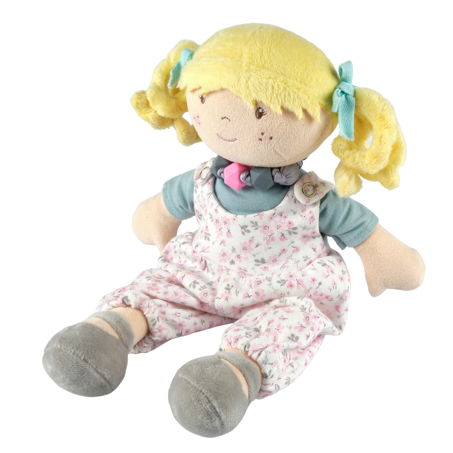 Tikiri Toys LLC - Wholesale Doll - Kids - Lucy with Friendship Bracelet in Flower Printed Outfit2
