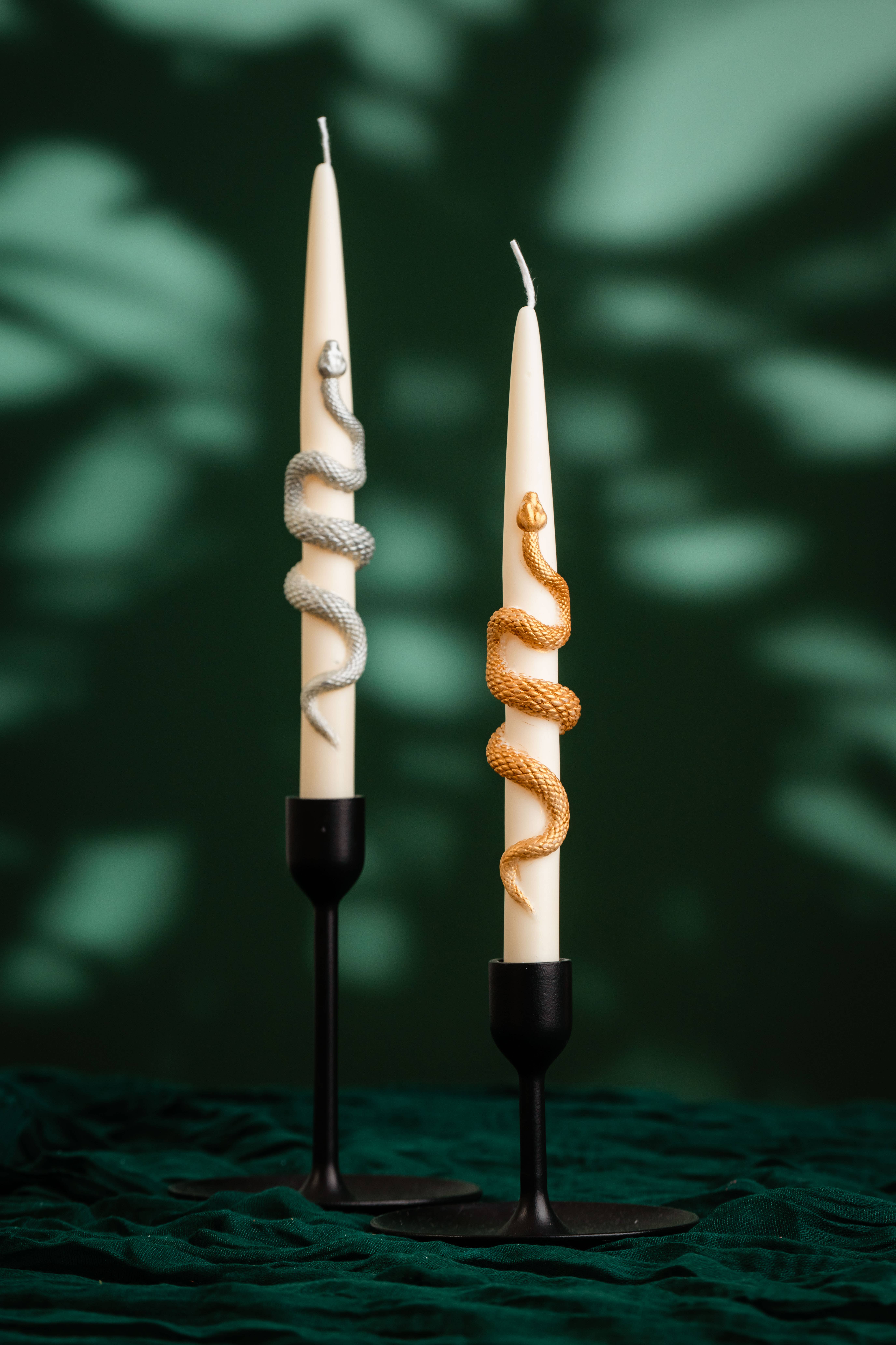 Allure CA - Wholesale Novelty Candle - 🐍 Serpent/Snake Taper Candle – Gilded Elegance in Motion
2