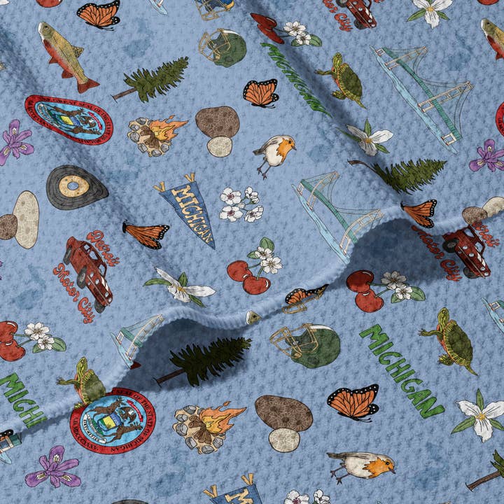 June Apothicarie - Wholesale Tea Towel - Michigander Double Sided Waffle Dish Towel1